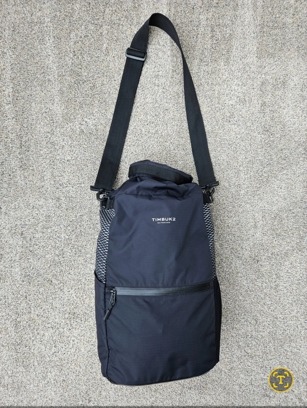 Timbuk2 Lightweight Pannier Bag Jet Black Commuter Messenger Backpack Waterproof